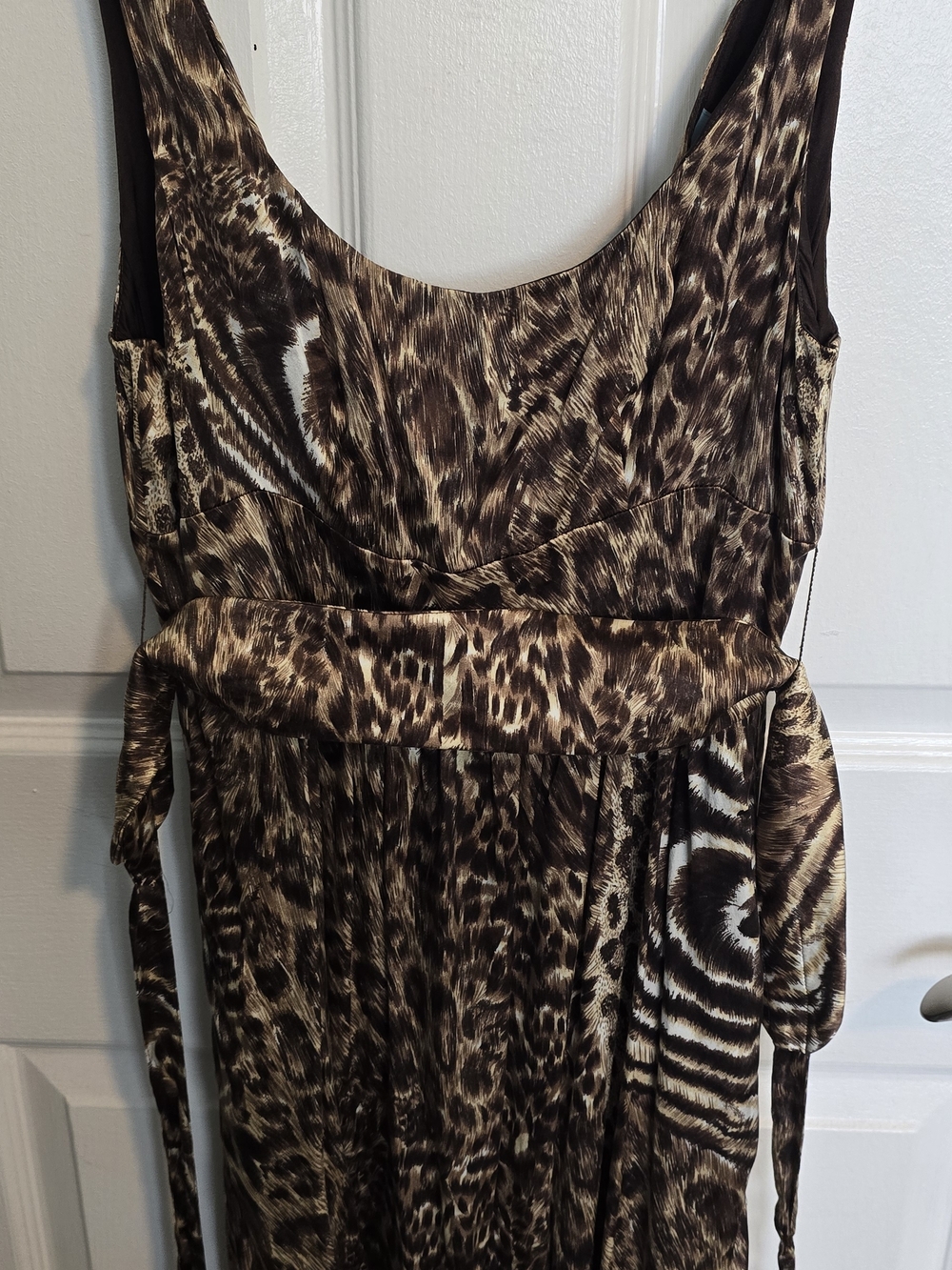 Marciano Brown Animal-Print Maxi Dress
